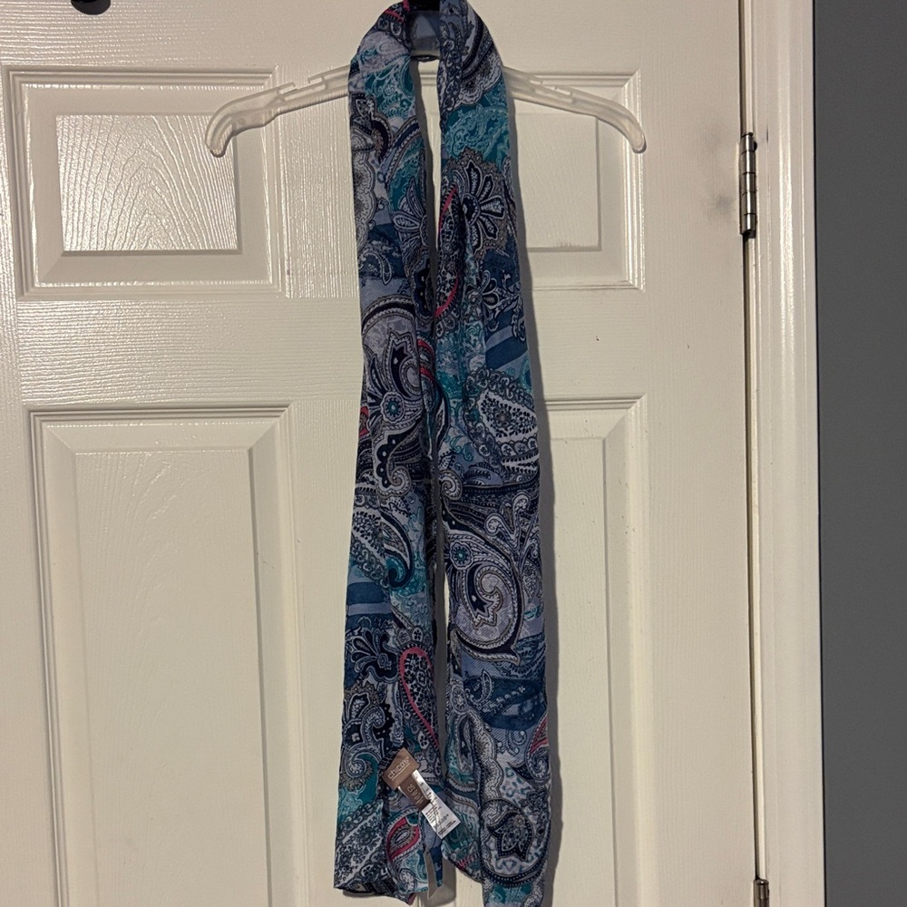 Chico's Blue Paisley Scarf